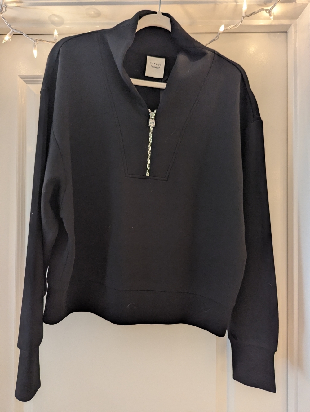 Varley Black Zip-Neck Womens Sweatshirt